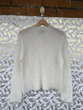 Pastiche Mohair Wool Sheer Knit Sweater Cream White Soft Girl Coquette T.L